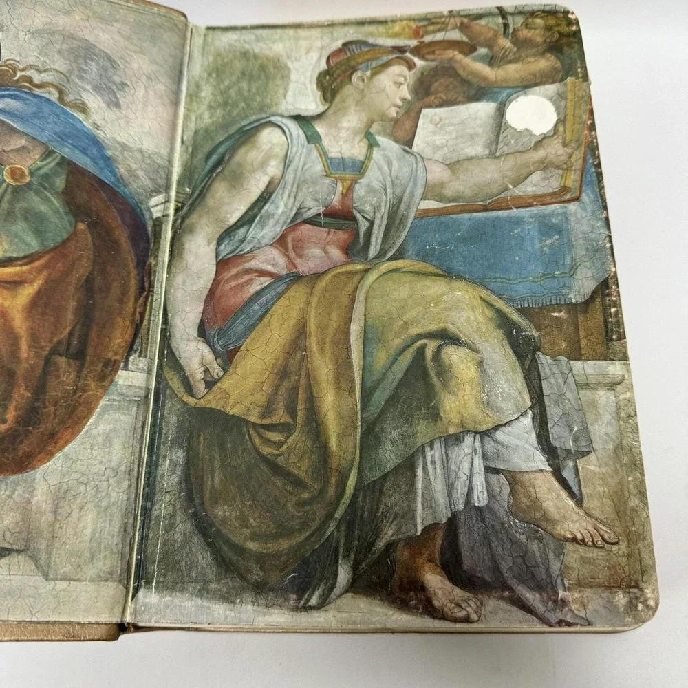 1964‎ Family Bible KJV Michelangelo Illustrations Vincent Price Sears